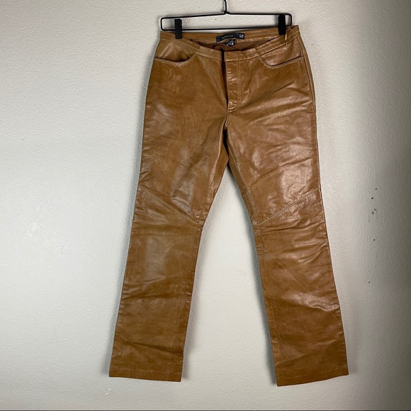Gap Vintage Leather Boot Cut Pants Womans Size 8